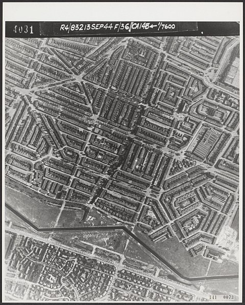 Airplane-photo-of-the-tank-dutch-built-through-the-hague-for-the-atlantic-wall-black-and-white